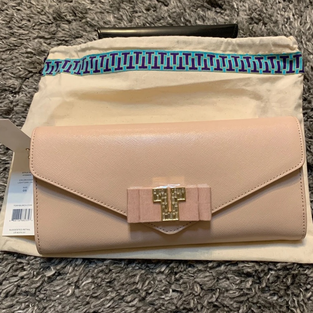 SALE! Brand new Tory Burch Deco T Envelope Clutch
